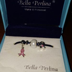 Bella Perlina Breast cancer awareness charm